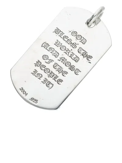 Chrome Hearts D Tag God Bless Dog Tag 吊坠 In Silver