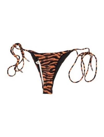 Pre-owned Chrome Hearts Dagger Animal Print Bottoms In Orange