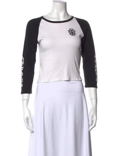 Pre-owned Chrome Hearts Dagger Baseball Graphic Print T-shirt In White