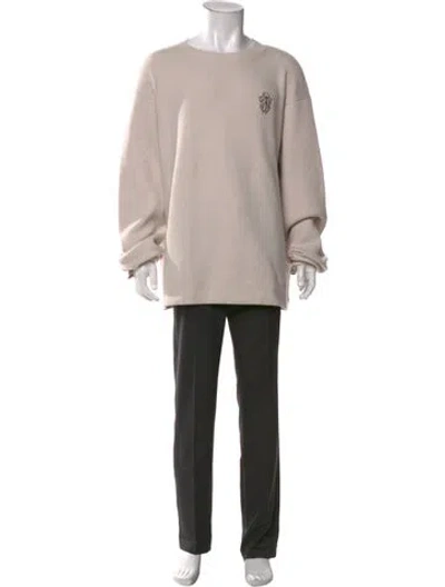 Pre-owned Chrome Hearts Dagger Cashmere Pullover In Neutrals