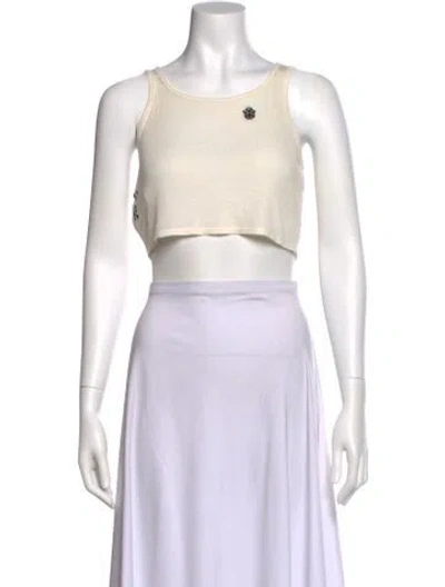 Pre-owned Chrome Hearts Dagger Crew Neck Crop Top In Neutral
