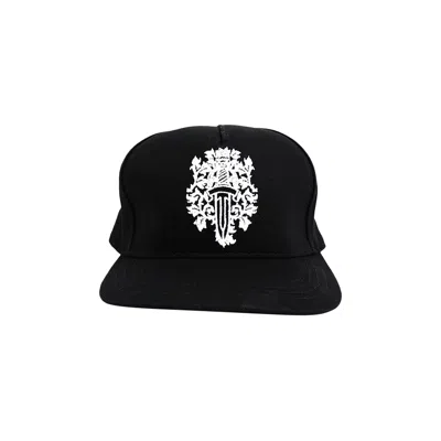Pre-owned Chrome Hearts Dagger Denim Baseball Hat 'black/white'
