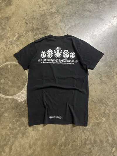 Pre-owned Chrome Hearts Dagger Hollywood Logo Tee In Black
