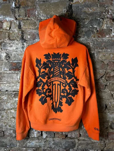 Pre-owned Chrome Hearts Dagger Hoodie Size M In Orange