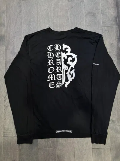 Pre-owned Chrome Hearts Dagger L/s T-shirt In Black