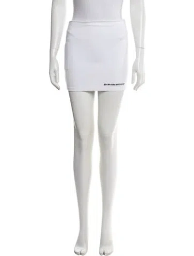 Pre-owned Chrome Hearts Dagger Mini Skirt In White