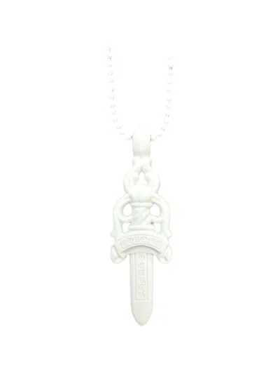 Chrome Hearts Dagger Necklace In White
