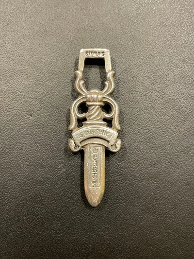 Pre-owned Chrome Hearts Dagger Pedant In Silver