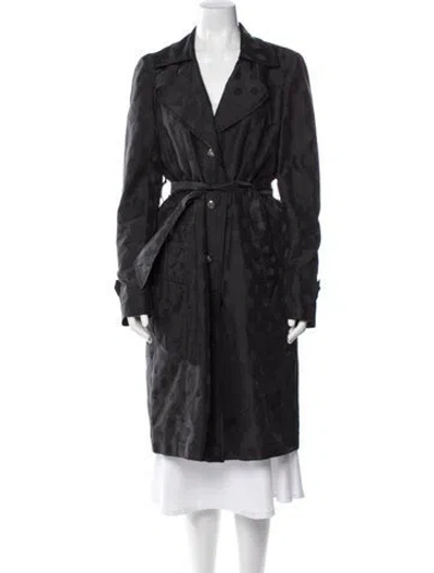 Pre-owned Chrome Hearts Dagger Printed Trench Coat In Black