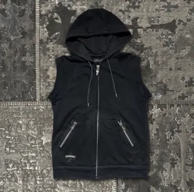 Pre-owned Chrome Hearts Dagger Sleeveless Vest Hoodie Sterling In Black