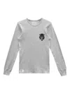 Chrome Hearts Dagger Waffle Thermal Long-sleeves Top In Gray
