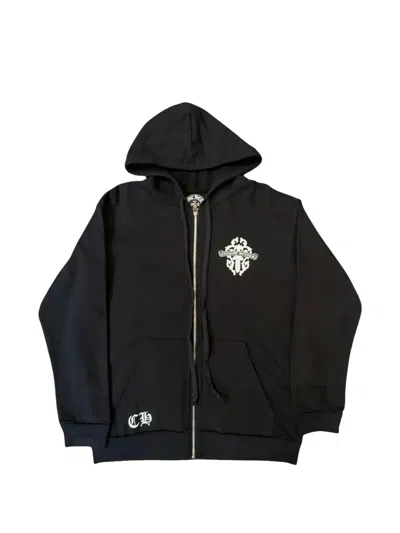 Chrome Hearts Dagger Zip-up Hoodie In Black