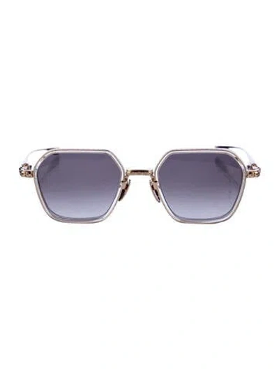Pre-owned Chrome Hearts Danger Zone Square Sunglasses In Gold