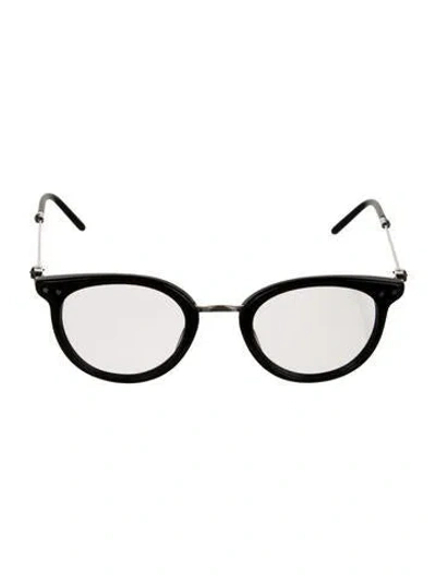 Pre-owned Chrome Hearts D.a.t.y Round Eyeglasses In Black