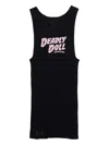 Chrome Hearts Deadly Doll Graphic Tank Top In Black