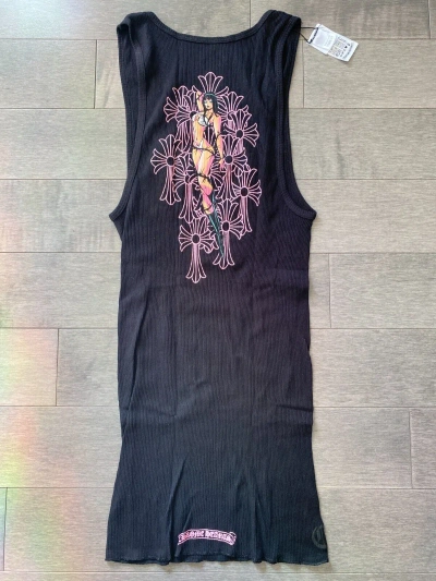 Pre-owned Chrome Hearts Deadly Doll Rib Tank Black Size Medium 100% Authentic ?✅