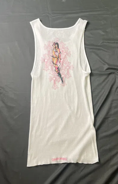 Pre-owned Chrome Hearts Deadly Doll White Tank Top ()