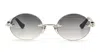 Chrome Hearts Deep Iii - Shiny Silver / Black Sunglasses In Gray