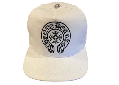 Pre-owned Chrome Hearts Denim Horseshoe Hat In White