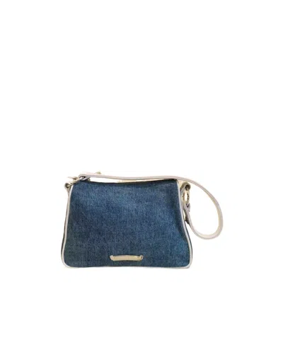 Chrome Hearts Denim Shoulder Bag In Blue