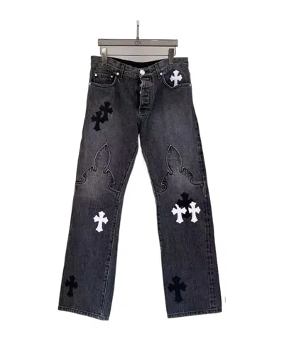 Chrome Hearts Denim Trousers With Belt Loops In Black