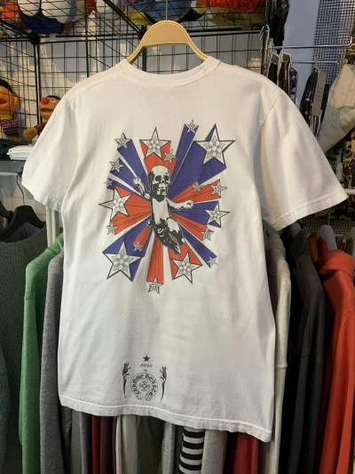 Pre-owned Chrome Hearts Design Tshirt By Foti In White