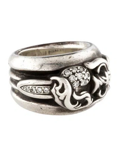 Pre-owned Chrome Hearts Diamond Dagger Ring In Multi