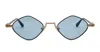 Chrome Hearts Diamond Dog - Midnight Blue Sunglasses In Gold