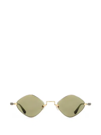 Chrome Hearts Diamond Dog Geometric-frame Sunglasses In Silver