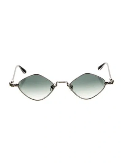 Pre-owned Chrome Hearts Diamond Dog Round Sunglasses In Silver