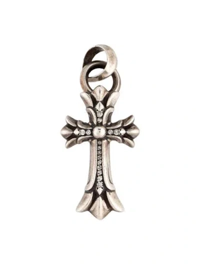 Pre-owned Chrome Hearts Diamond Double Cross Pendant In Multicolor