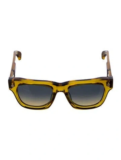 Pre-owned Chrome Hearts Dick Fitzener Square Sunglasses In Yellow