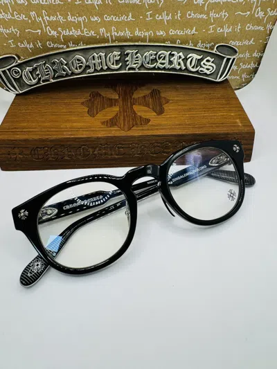 Pre-owned Chrome Hearts Dingalonglinglong Glasses In Black