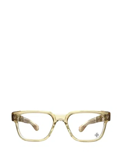 Chrome Hearts Dooable Rectangle-frame Glasses In Gold