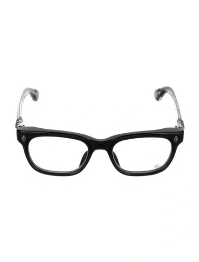 Pre-owned Chrome Hearts Dooable Square Eyeglasses In Black