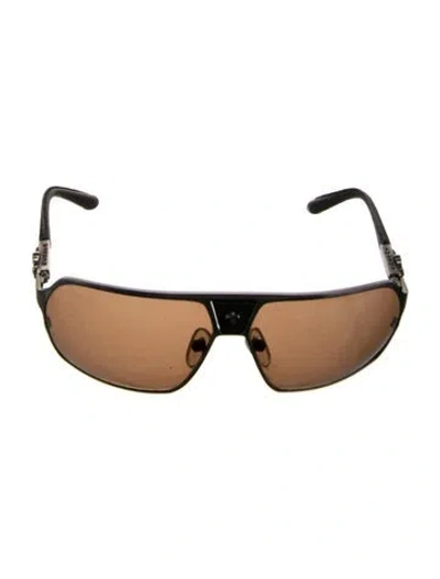 Pre-owned Chrome Hearts Double D Ii Shield Sunglasses In Neutral