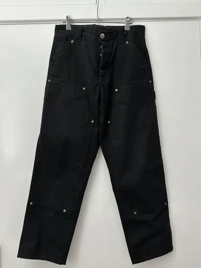 Chrome Hearts レザー ダブルニー カーペンターパンツ - SRM