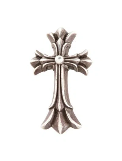 Pre-owned Chrome Hearts Double Maltese Cross Pendant, 3" In Multi