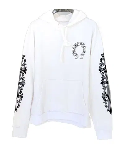 Chrome Hearts Drawstring Hooded Sweatshirt In White