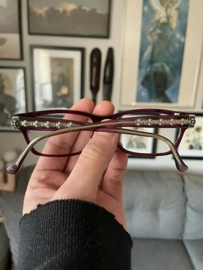 Pre-owned Chrome Hearts Drop Box Glasses In Purple