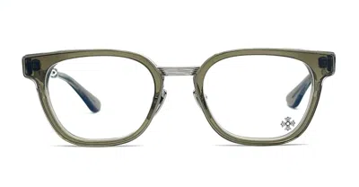Chrome Hearts Duck Butter - Army / Shiny Silver Rx Glasses In Olive Green