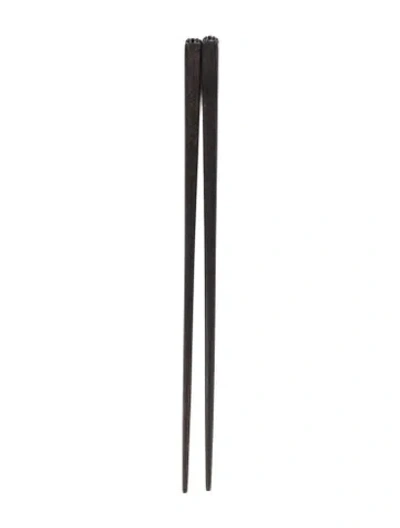 Pre-owned Chrome Hearts Ebony Wood Chopsticks In Black