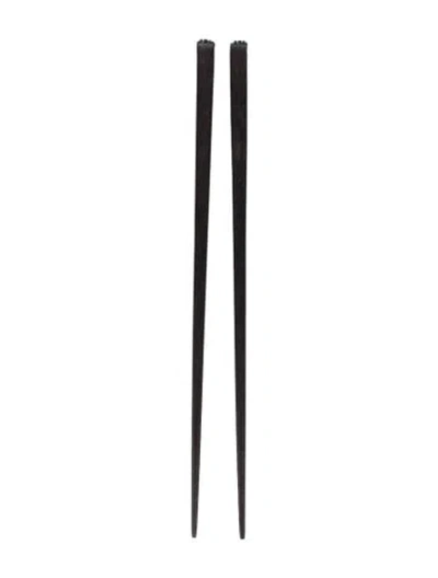 Pre-owned Chrome Hearts Ebony Wood Chopsticks In Black
