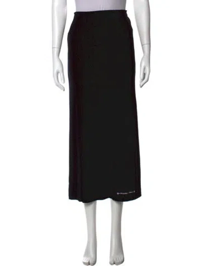 Pre-owned Chrome Hearts Embroidered Accent Long Skirt In Black