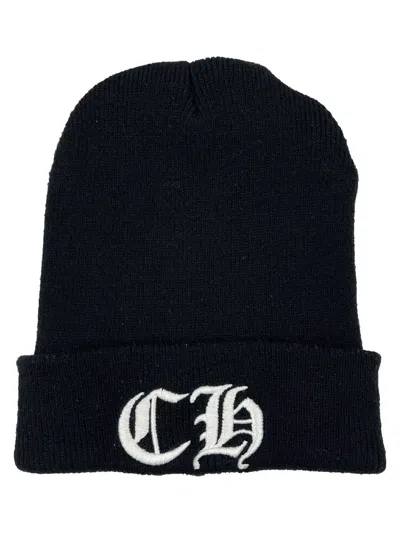 Pre-owned Chrome Hearts Embroidered Ch Logo Beanie Black