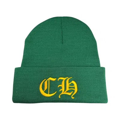 Pre-owned Chrome Hearts Embroidered Ch Logo Watch Cap Beanie 'green' | Men's Size Onesize