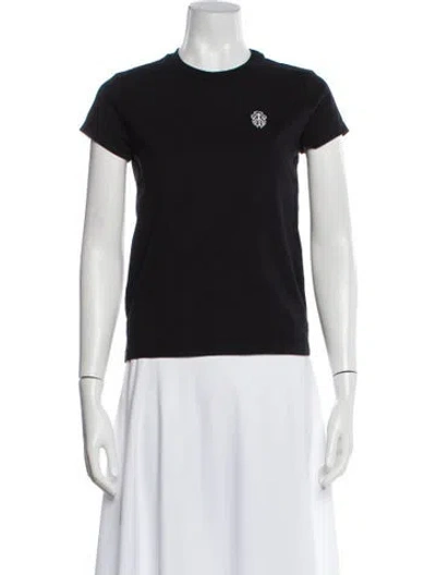 Pre-owned Chrome Hearts Embroidered Dagger Crew Neck T-shirt In Black