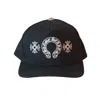 Chrome Hearts Embroidered Horseshoe Logo Hat Black In Os