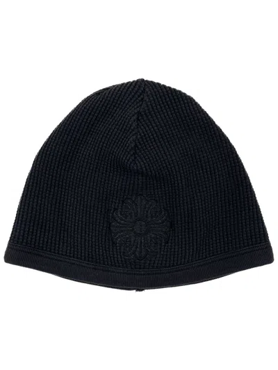 Pre-owned Chrome Hearts Embroidered Plus Logo Skull Beanie Black