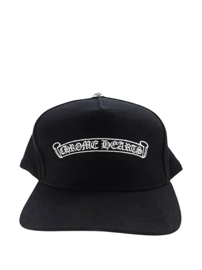 Chrome Hearts Embroidered Scroll Baseball Hat In Black